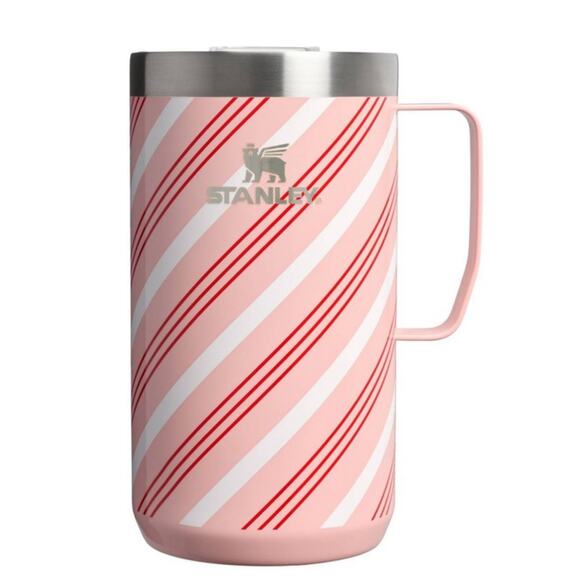STANLEY HOLIDAY STAY HOT CAMP MUG | 24 OZ, STRAWBERRY TWIST - Picture 1 of 3